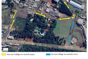 Mudan&ccedil;a no tr&acirc;nsito pr&oacute;ximo ao Parque da Efapi durante a Mercoagro