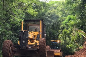 Superintendência do Bormann trabalha na recuperação de estradas danificadas pela chuva