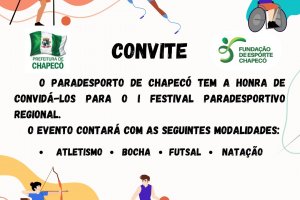 1º Festival Paradesportivo Regional acontece neste domingo em Chapecó