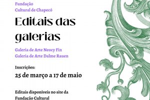Abertas as inscrições para exposições nas galerias de arte de Chapecó