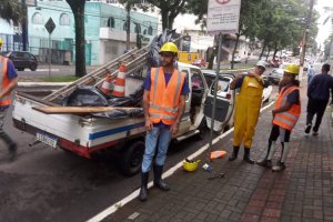 Prefeitura de Chapec&oacute; realiza limpeza de galerias para evitar alagamentos