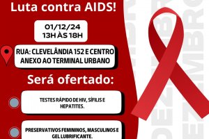 Secretaria de Sa&uacute;de far&aacute; testagem e orienta&ccedil;&atilde;o no Dia Mundial de luta contra a AIDS