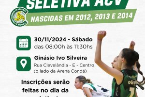 Prefeitura de Chapecó/ACV/Unoesc realiza seletiva de Voleibol para meninas