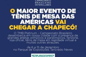 Brasileiro de T&ecirc;nis de Mesa: ingressos para a mesa principal s&atilde;o gratuitos