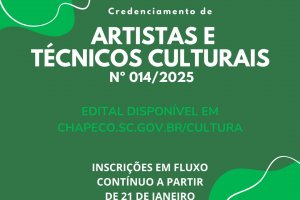 Prefeitura lan&ccedil;a tr&ecirc;s editais para a &aacute;rea cultural, somando R$ 2 milh&otilde;es