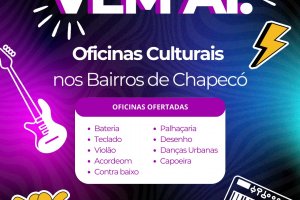 Prefeitura promover&aacute; oficinas culturais nos bairros de Chapec&oacute;