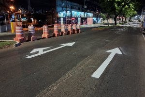 Cruzamento da General Os&oacute;rio &eacute; aberto parcialmente para convers&atilde;o &agrave; esquerda