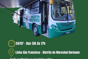 &Ocirc;nibus da Sa&uacute;de vai ao interior de Chapec&oacute; para vacina&ccedil;&atilde;o, consultas e exames