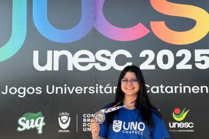 Karateca chapecoense &eacute; Bronze nos Jogos Universit&aacute;rios de SC