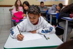 Estudantes da EBM Manira Sartori representam a Chapec&oacute; dos seus sonhos