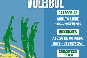Inscrições abertas para o Campeonato Municipal de Voleibol