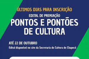 Inscrições de artistas para edital da Secretaria de Cultura de Chapecó vai até quarta-feira