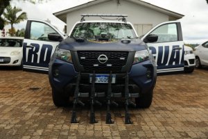 Guarda Municipal de Chapecó recebe veículo blindado, fuzis e drones