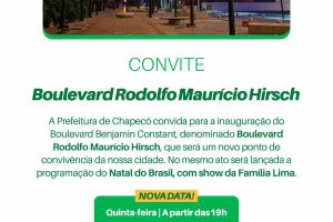 Inauguração do Boulevard e show da Família Lima serão no dia 13 de novembro