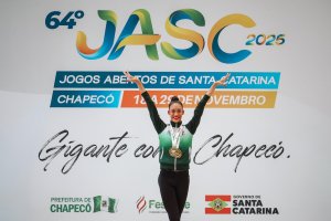 Chapecó conquista o primeiro ponto nos JASC e fecha ginástica rítmica com três medalhas