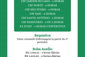 Vagas de est&aacute;gio da Secretaria de Sa&uacute;de em Chapec&oacute;