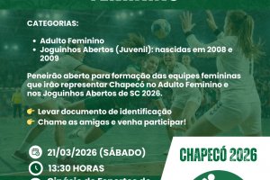 Associa&ccedil;&atilde;o de Handebol de Chapec&oacute; realiza peneir&atilde;o para forma&ccedil;&atilde;o de equipes femininas