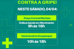 Vacina&ccedil;&atilde;o contra gripe vai a parques e pra&ccedil;a s&aacute;bado
