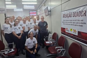 Alunos do Curso de Forma&ccedil;&atilde;o da Guarda Municipal doam sangue