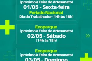 Vacim&oacute;vel estar&aacute; no Ecoparque no feriado do Dia do Trabalhador, no s&aacute;bado e domingo