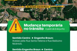 ​Interven&ccedil;&atilde;o na Ernesto de Marco altera fluxo de tr&acirc;nsito a partir de segunda-feira