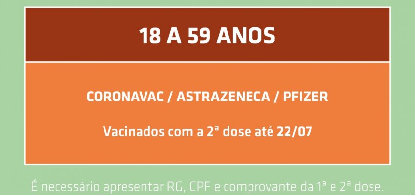 Chapecó baixa prazo de segunda dose e reforço de vacina contra a Covid