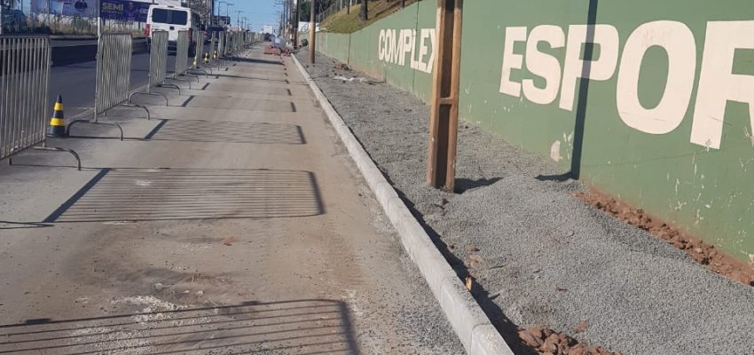 Verdão recebe novas calçadas