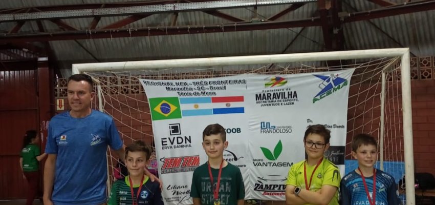 T&ecirc;nis de Mesa de Chapec&oacute; &eacute; campe&atilde;o regional em Maravilha