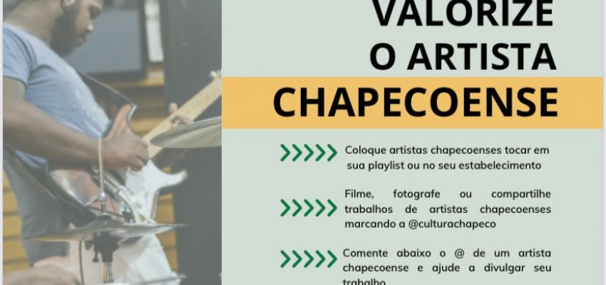 Fundação Cultural lança campanha de valorização do artista chapecoense