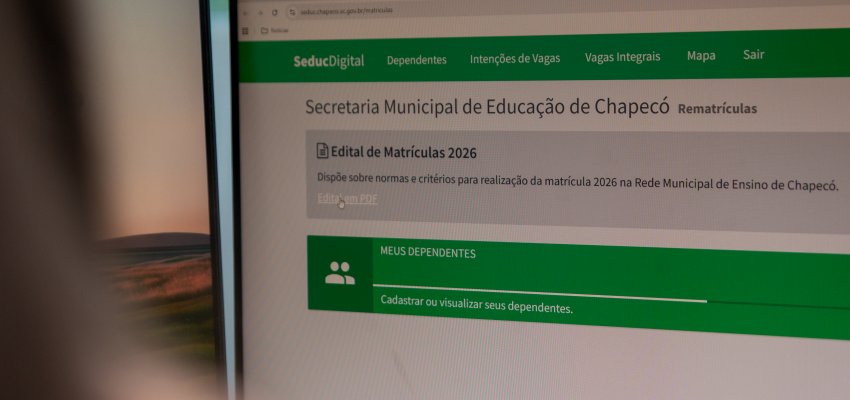 Prazo para Intenção de Vaga Online das Rematrículas na Rede Municipal termina nesta sexta-feira