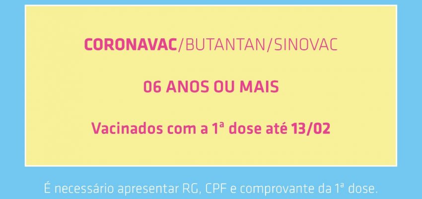 Vacina: datas para segunda, terceira e quarta doses s&atilde;o atualizadas