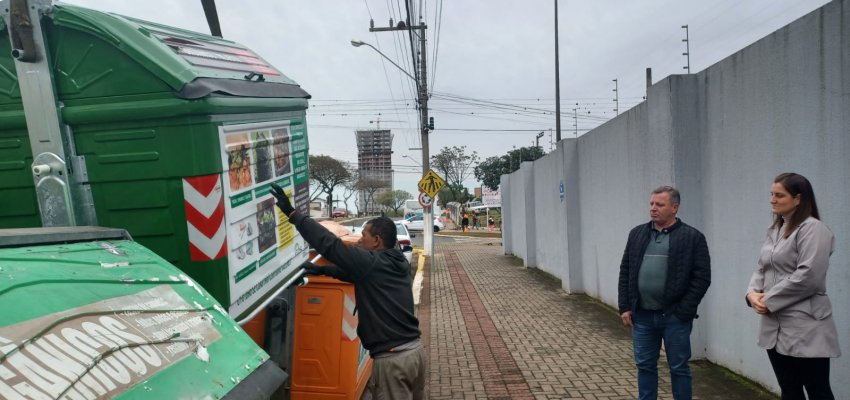 Chapec&oacute; realiza substitui&ccedil;&atilde;o de 200 cont&ecirc;ineres da coleta seletiva
