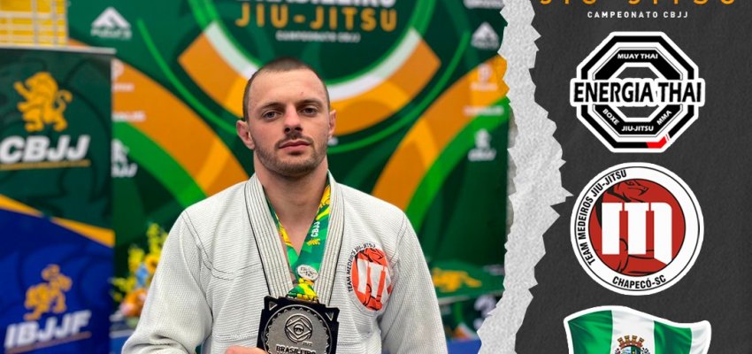 Atleta de Chapec&oacute; &eacute; vice-campe&atilde;o Brasileiro de Jiu-Jitsu