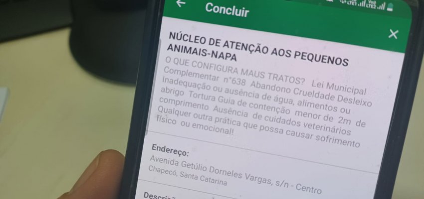 NAPA j&aacute; recebeu quase duas mil demandas pelo APP Chapec&oacute; Digital