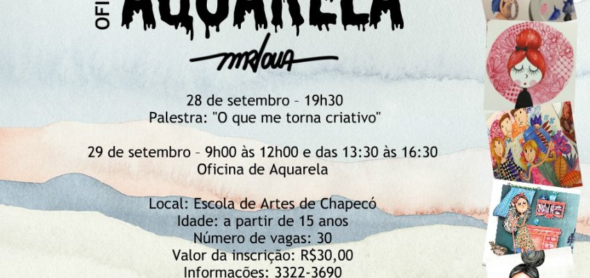 Escola de Artes oferece oficina de Aquarela