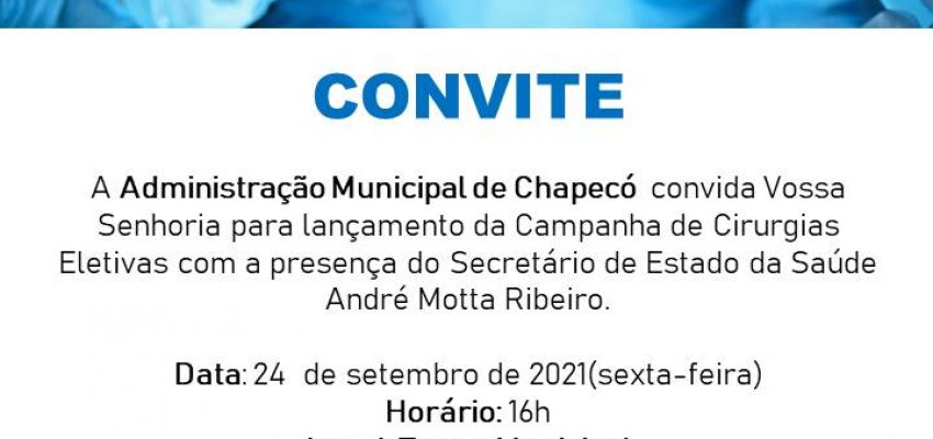 Chapecó lançará mutirão de seis mil cirurgias nesta sexta-feira