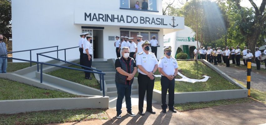 Prefeito participa de inauguração de unidade da Marinha em Chapecó