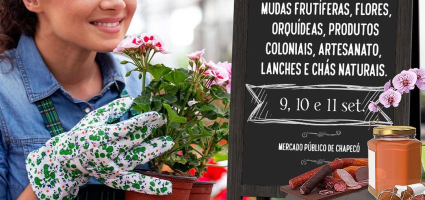 Mercado P&uacute;blico de Chapec&oacute; ter&aacute; feira de mudas, flores, ch&aacute;s, artesanato e produtos coloniais