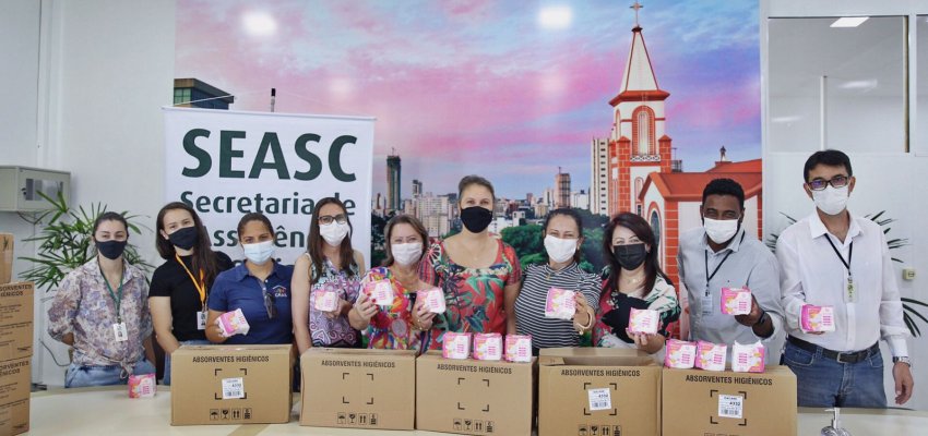 Programa Novo Ciclo vai distribuir 2,5 mil pacotes de absorventes por mês
