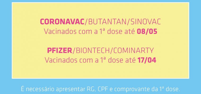 Vacinas Covid: datas para segunda, terceira e quarta dose s&atilde;o atualizadas