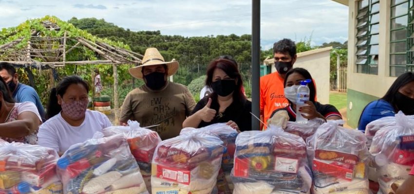 Assistência Social entrega 300 cestas básicas na Aldeia Kondá