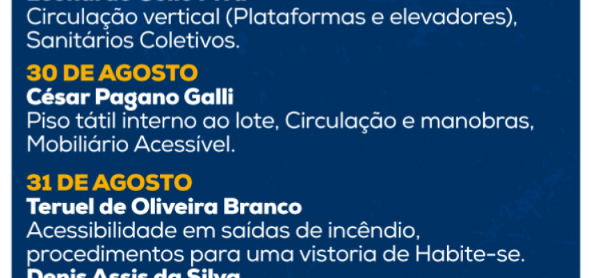 COMDE promove ciclo de debates sobre acessibilidade