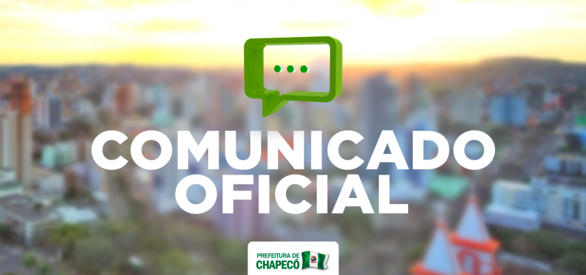 Comunicado: Nota Fiscal de Serviço Eletrônica