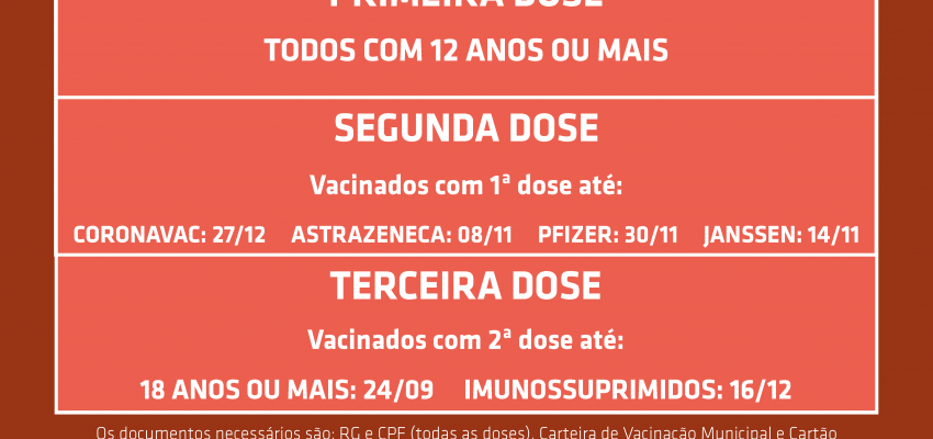 Vacina: livre demanda neste sábado; datas de terceira dose expandem