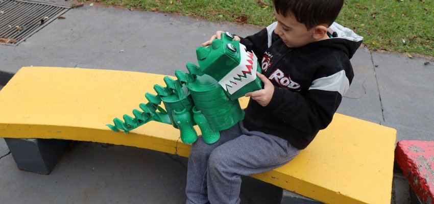 No tempo dos dinossauros é tema de projeto no CEIM Aquarela