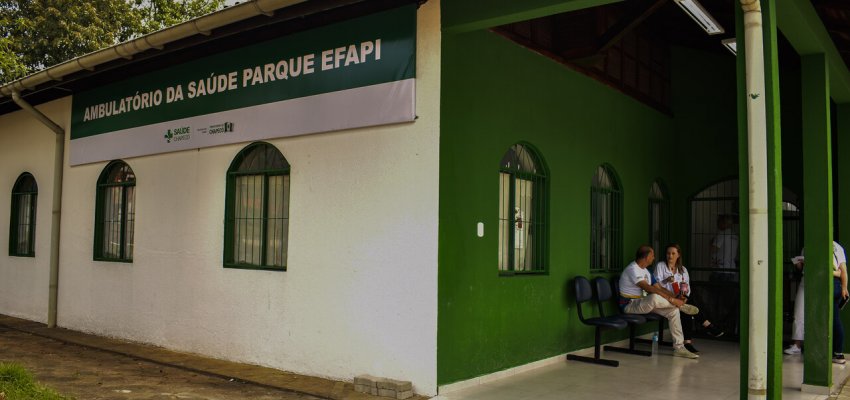 Ambulatório de saúde no Parque da Efapi