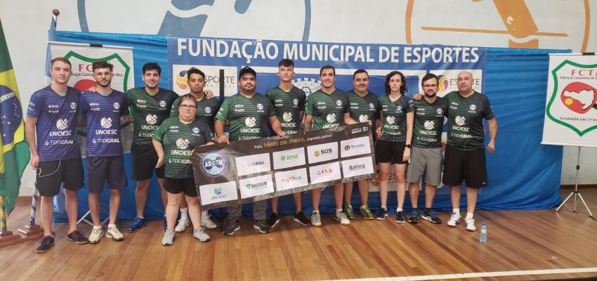 T&ecirc;nis de Mesa de Chapec&oacute; conquista medalhas no circuito estadual