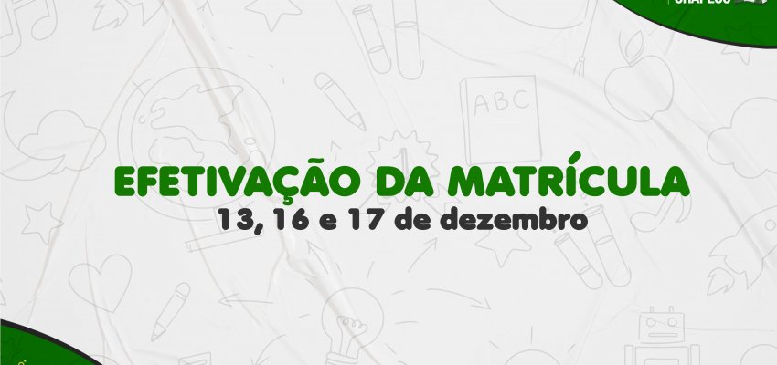 Rede Municipal de Ensino divulga per&iacute;odo de efetiva&ccedil;&atilde;o das matr&iacute;culas para alunos novos