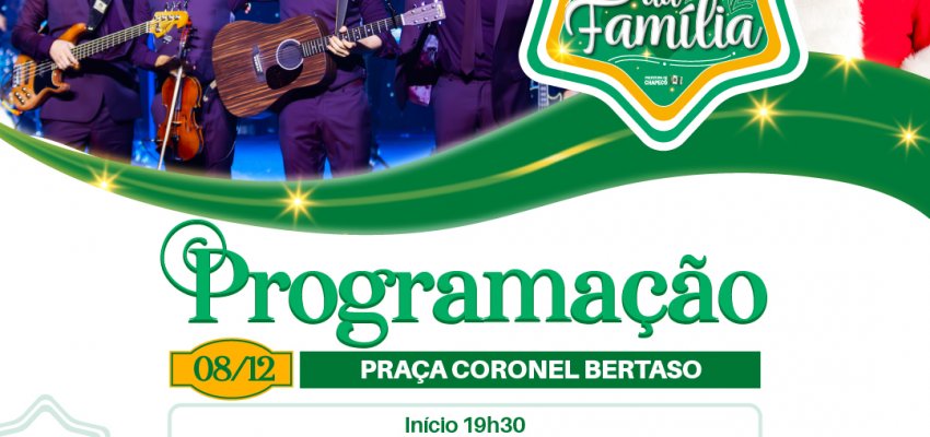 Neste domingo (08) tem Família Lima na Praça Coronel Bertaso