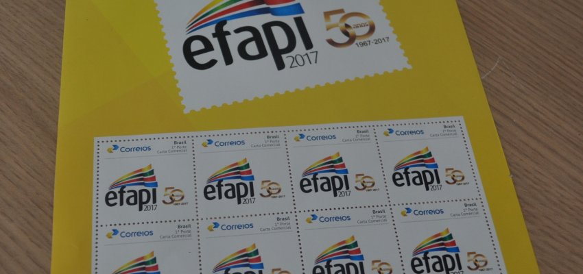 Correios lan&ccedil;am selo alusivo aos 50 anos da Efapi